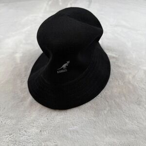 Kangol Tropic Lahinch Bucket Hat Men's Medium Black Logo Casual Streetwear‎